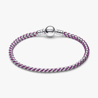 Pandora Jewellery Pandora Silver Purple Cord Box Chain Bracelet - 16cm 2927830