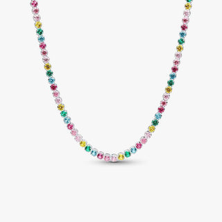 Pandora Jewellery Pandora Silver Rainbow Tennis Necklace - 40cm 2901545