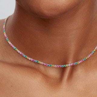 Pandora Jewellery Pandora Silver Rainbow Tennis Necklace - 40cm 2901545