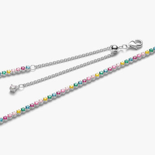 Pandora Jewellery Pandora Silver Rainbow Tennis Necklace - 40cm 2901545