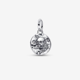 Pandora Silver Skull Medallion Charm