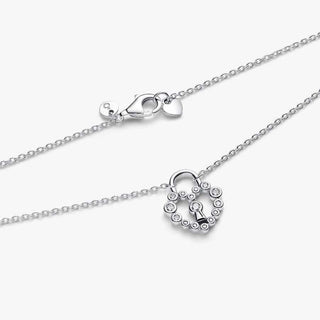 Pandora Jewellery Pandora Silver Sparkling Heart Padlock Pendant Necklace 2901527