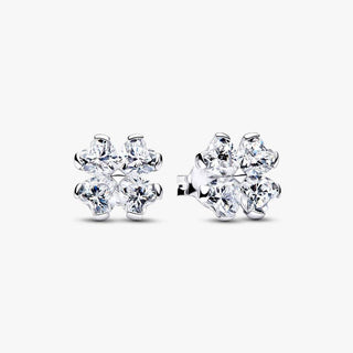 Pandora Jewellery Pandora Silver Sparkling Lucky Clover Stud Earrings 2930499