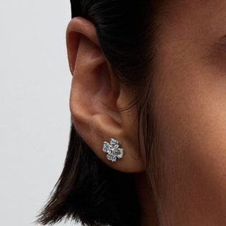 Pandora Jewellery Pandora Silver Sparkling Lucky Clover Stud Earrings 2930499