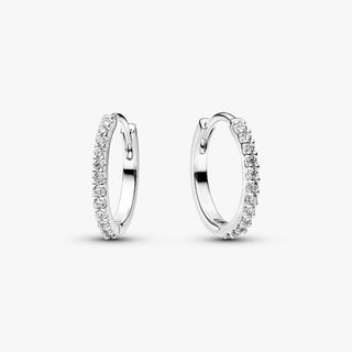 Pandora Jewellery Pandora Silver Sparkling Mini Hoop Earrings 2930511