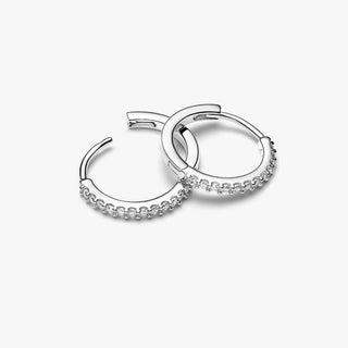Pandora Jewellery Pandora Silver Sparkling Mini Hoop Earrings 2930511