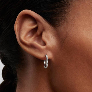 Pandora Jewellery Pandora Silver Sparkling Mini Hoop Earrings 2930511