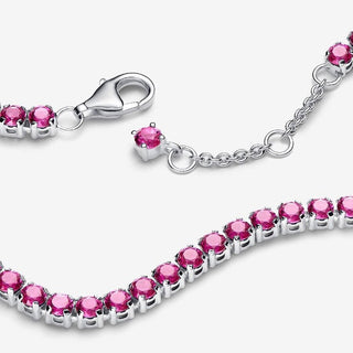 Pandora Silver Sparkling Pink Tennis Bracelet