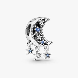 Pandora Silver Star & Crescent Moon Charm