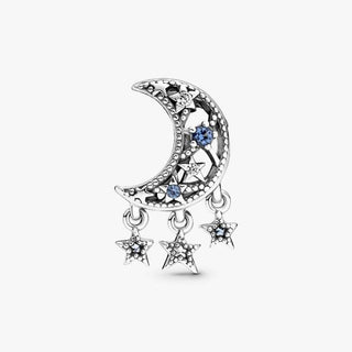 Pandora Silver Star & Crescent Moon Charm1