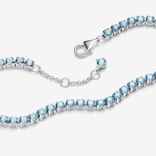 Pandora Sparkling Light Blue Tennis Bracelet