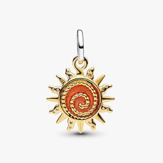Pandora Jewellery Pandora Swirling Sun Two-Tone Dangle Charm 2933015