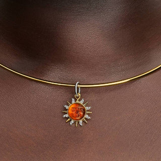 Pandora Jewellery Pandora Swirling Sun Two-Tone Dangle Charm 2933015