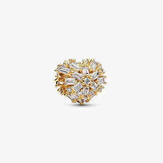 Pandora Yellow Gold Plated Sparkling Heart Charm