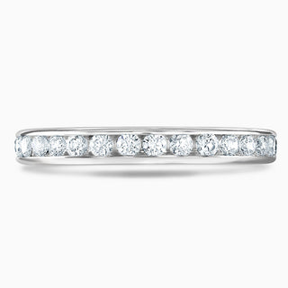 Platinum 0.30ct Half Eternity Channel Set Ring