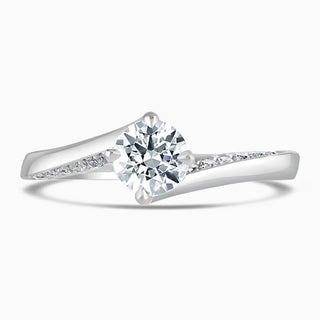 Platinum 0.60ct Diamond Twisted Style Ring 