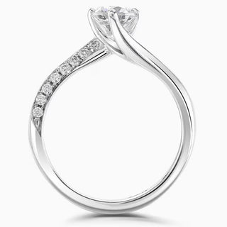  Platinum 0.60ct Diamond Twisted Style Ring 2