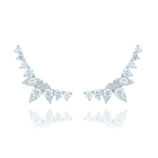 Fine Jewellery Jewellery Platinum 0.65ct Diamond Fancy Curve Stud Earrings 1220146