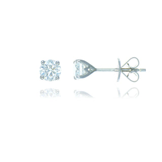 Allum & Sidaway Jewellery Platinum 1.01ct Diamond Solitaire Stud Earrings 1220232