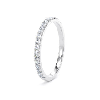 Fine Jewellery Jewellery Platinum 1.9mm 0.25ct Diamond French Pave Set Half Eternity Ring 0114451