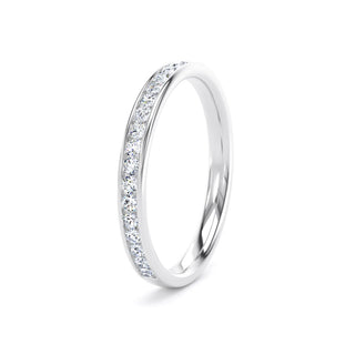 Fine Jewellery Jewellery Platinum 2.4mm 0.25ct Diamond Channel Set Half Eternity Ring 0114446
