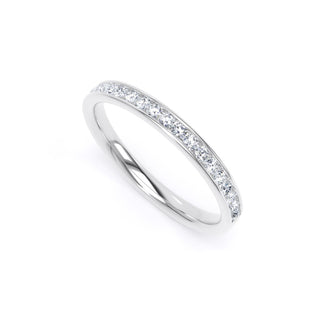 Fine Jewellery Jewellery Platinum 2.4mm 0.25ct Diamond Channel Set Half Eternity Ring 0114446
