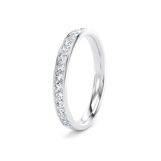 Fine Jewellery Jewellery Platinum 2.7mm 0.33ct Diamond Channel Set Half Eternity Ring 0114448