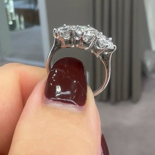 Platinum 3 Stone 1.70ct Diamond Ring side