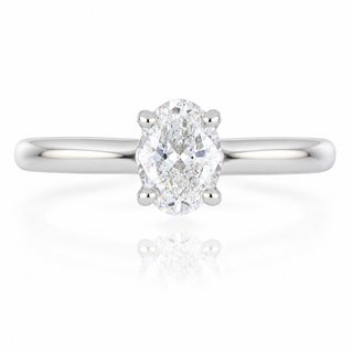 Allum & Sidaway Jewellery A&S Engagement Collection Platinum 0.90ct Oval Diamond Solitaire Ring 0120683