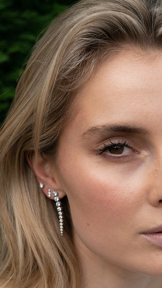 Carat* Jewellery Carat* London White Gold Plated CZ Quentin Drop Earrings 5904022