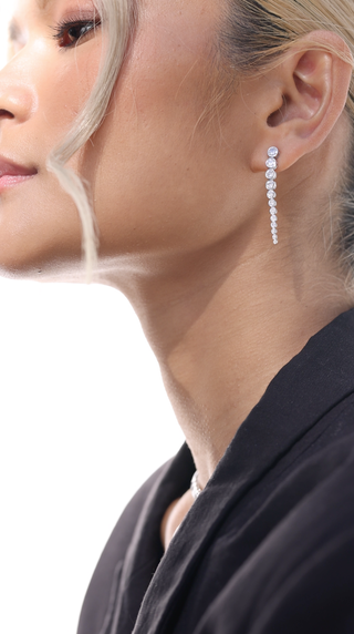 Carat* Jewellery Carat* London White Gold Plated CZ Quentin Drop Earrings 5904022