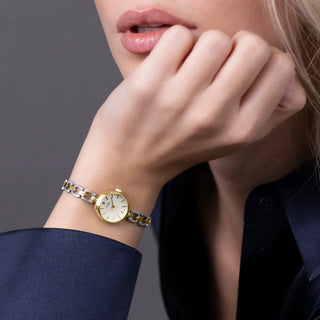 Rotary Watches Rotary 20mm 1895 Two-Tone White Quartz Watch 3405070