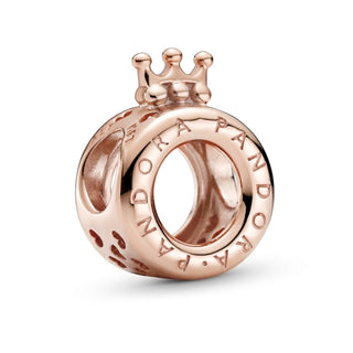 Rose Gold Small Pandora Crown O Charm