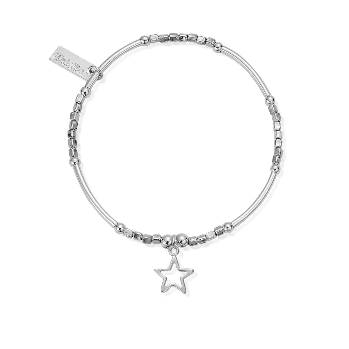 ChloBo Silver Mini Noodle Cube Star Bracelet Allum Sidaway