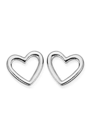 ChloBo Rose Gold Plated Open Heart Stud Earrings