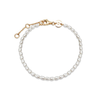 Daisy London x Shrimps Yellow Gold Plated Seed Pearl Bracelet