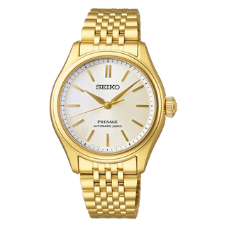 Seiko Watches Seiko 36mm Gold Plated Presage Classic Automatic Watch 3517572