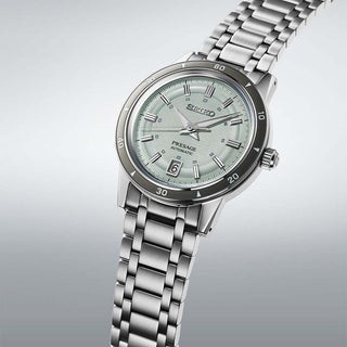 Seiko Watches Seiko Gents 39mm Stainless Steel Presage Style 60s Ice Green Automatic Watch 3517573