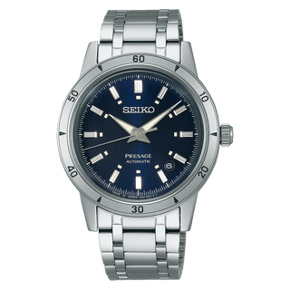 Seiko Watches Seiko Gents 40mm Stainless Steel Presage Navy Automatic Watch 3517562