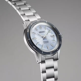 Seiko Gents 41mm Stainless Steel Presage Retro Blue Automatic Watch
