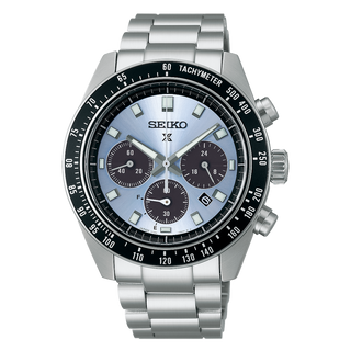 Seiko Watches Seiko Gents 41mm Stainless Steel Prospex Speedtimer Blue Chronograph Solar Watch 3517555