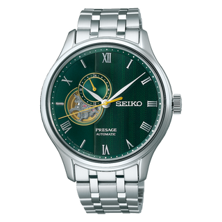 Seiko Watches Seiko Gents 42mm Stainless Steel Presage Fern Green Automatic Watch 3517561