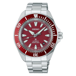 Seiko Watches Seiko Gents 42mm Stainless Steel Red Prosper Divers Automatic Watch 3517551
