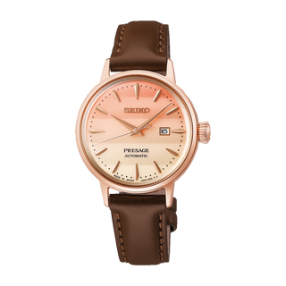 Seiko Watches Seiko Ladies 30mm Rose Gold Plated Limited Edition 'Pinky Twilight' Presage Automatic Watch 3502003