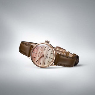Seiko Watches Seiko Ladies 30mm Rose Gold Plated Limited Edition 'Pinky Twilight' Presage Automatic Watch 3502003