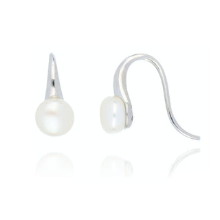 Allum & Sidaway Jewellery Silver 8-8.5mm Pearl Hook Earrings 1219229