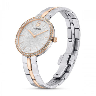 Swarovski 40mm Stainless Steel Two Tonned Cosmopolitan Crystal Quartz Watch