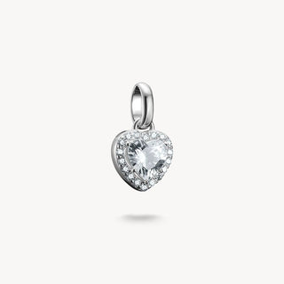 Thomas Sabo Jewellery Thomas Sabo Silver Cubic Zirconia Halo Heart Charm 2716191