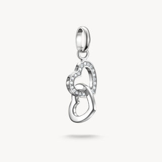 Thomas Sabo Silver Cubic Zirconia Intertwined Hearts Charm
