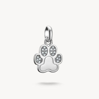 Thomas Sabo Silver Cubic Zirconia Pawprint Charm